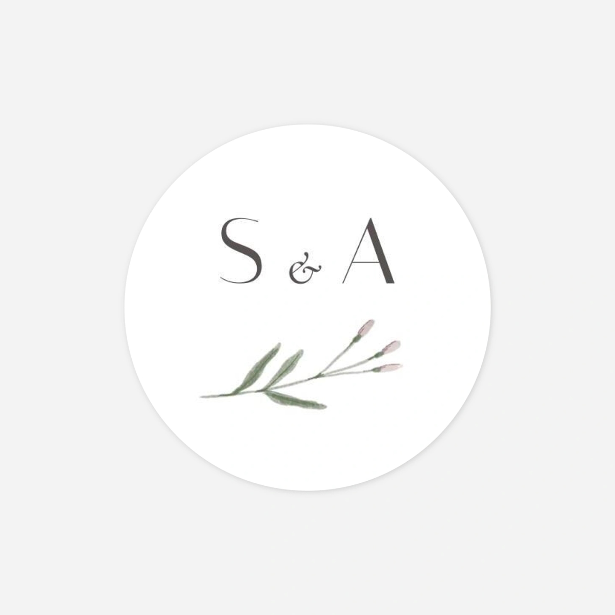 Étiquette cadeau mariage Aquarelle végétale