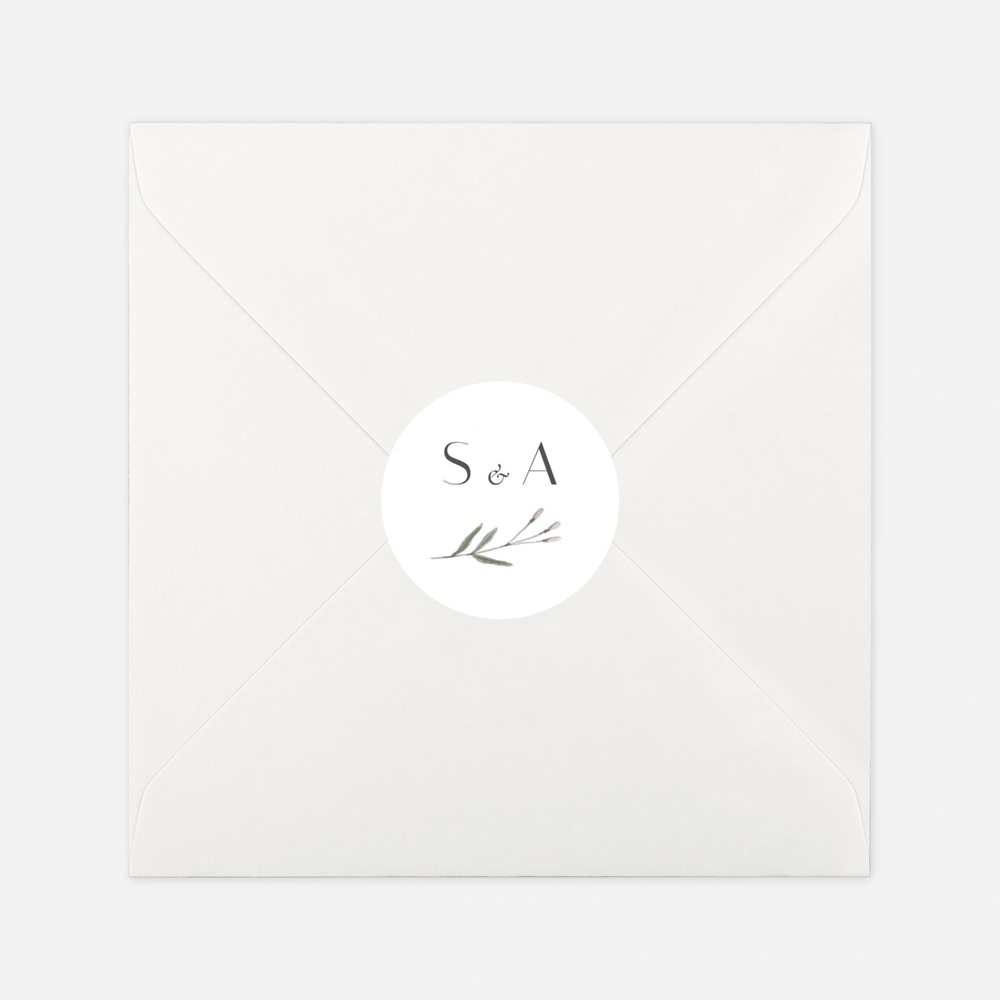 Étiquette cadeau mariage Aquarelle végétale