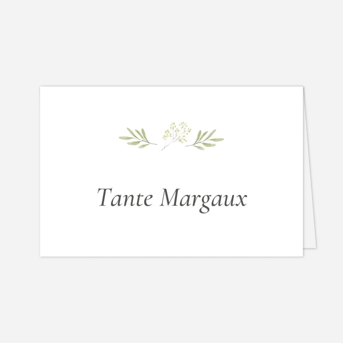 Marque-place mariage Aquarelle végétale