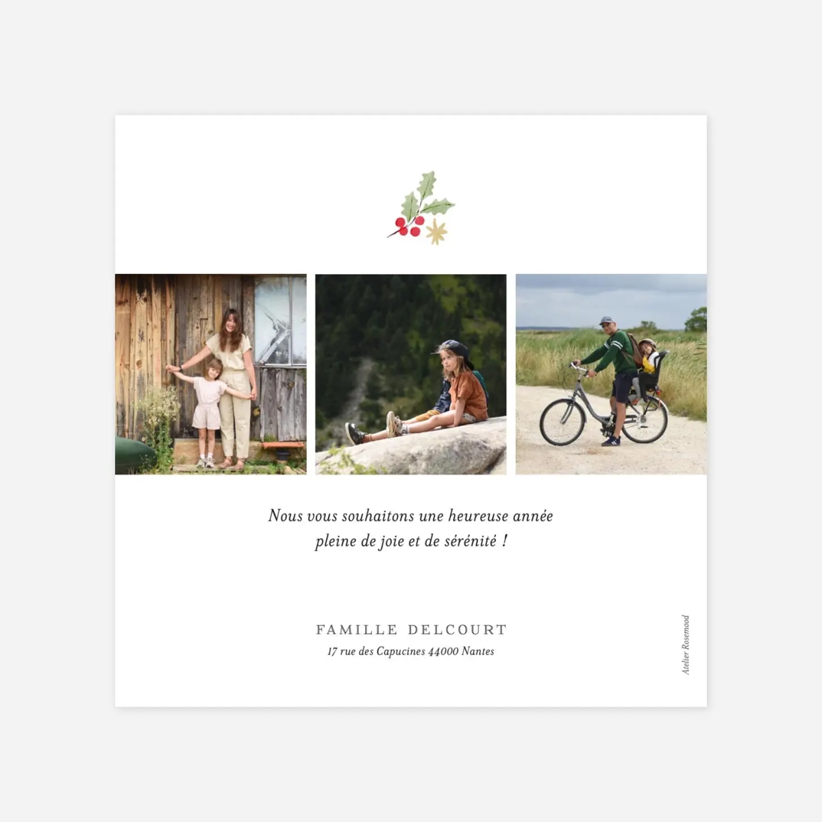 Carte de voeux Aquarelle végétale