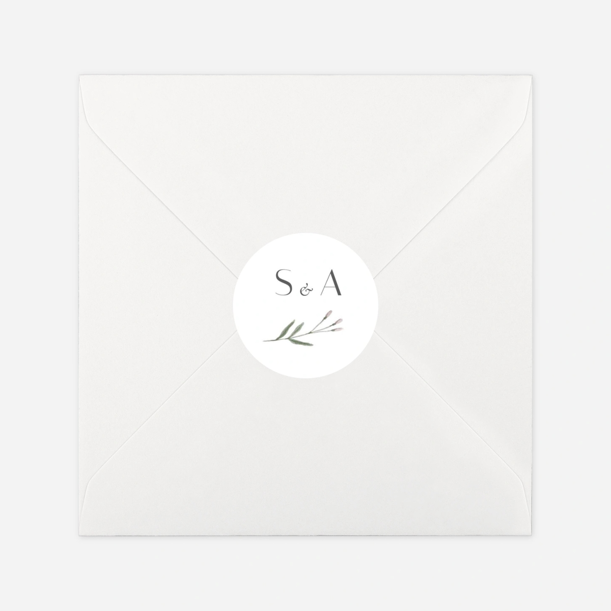 Stickers mariage Aquarelle végétale