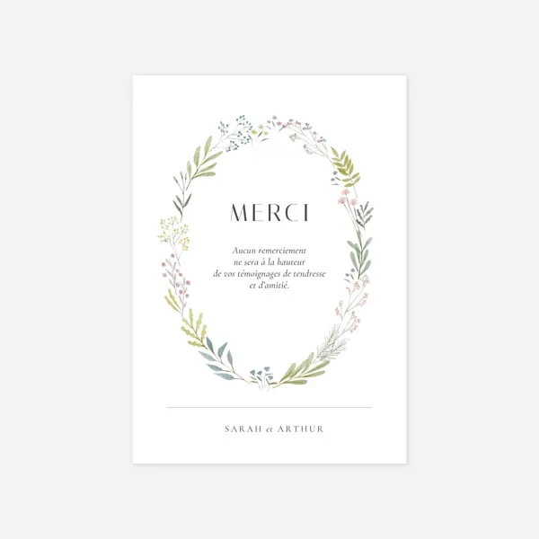 Aquarelle végétale en couronne