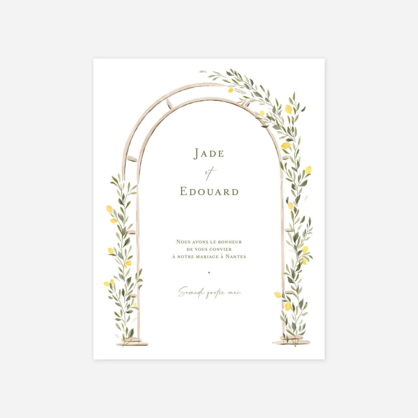 Faire-part mariage Arche acidulée
