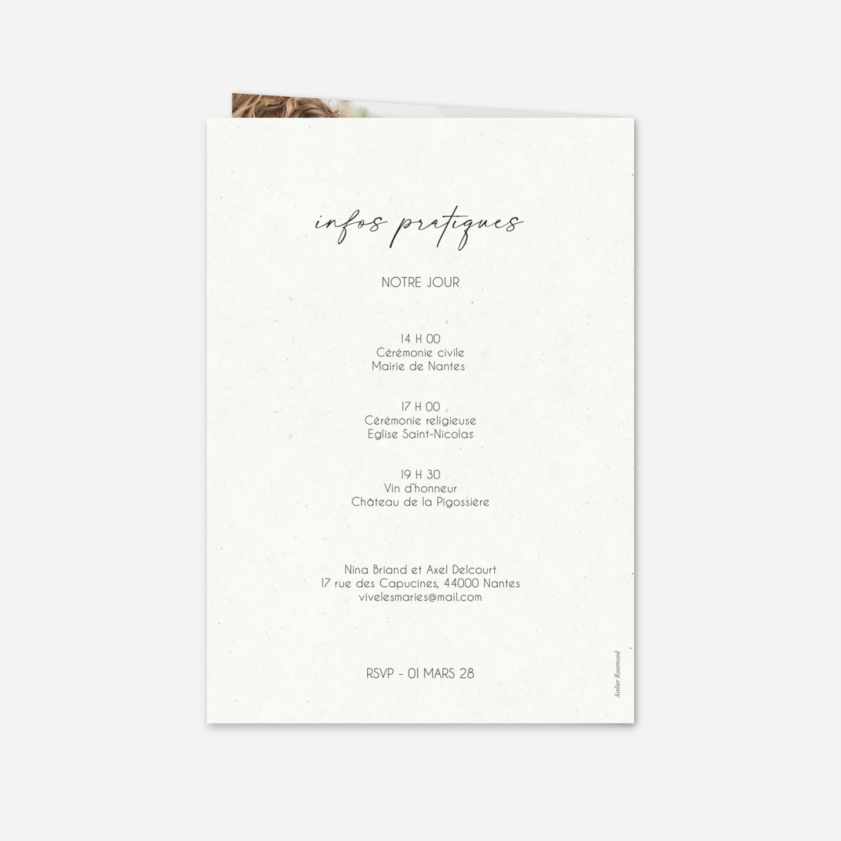 Faire-part mariage Arche florale