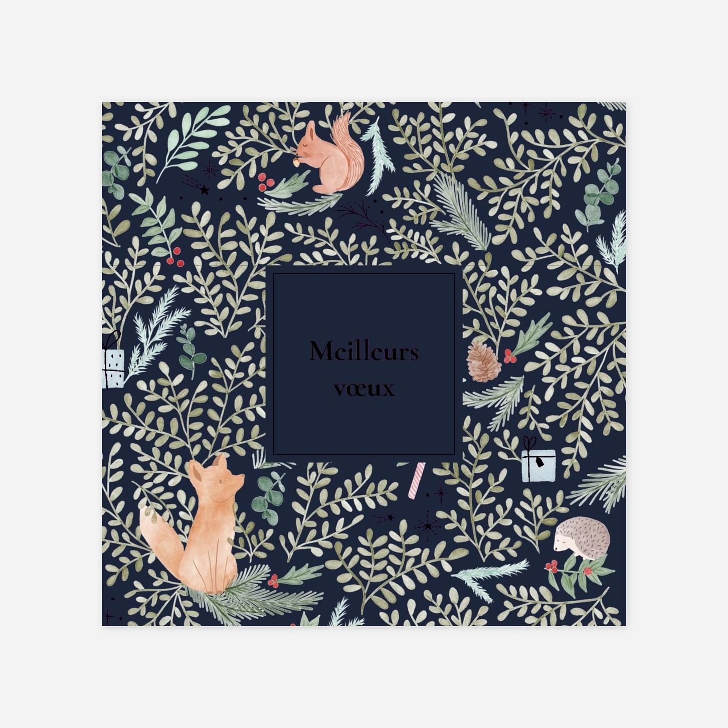 Carte de voeux Balade d'hiver