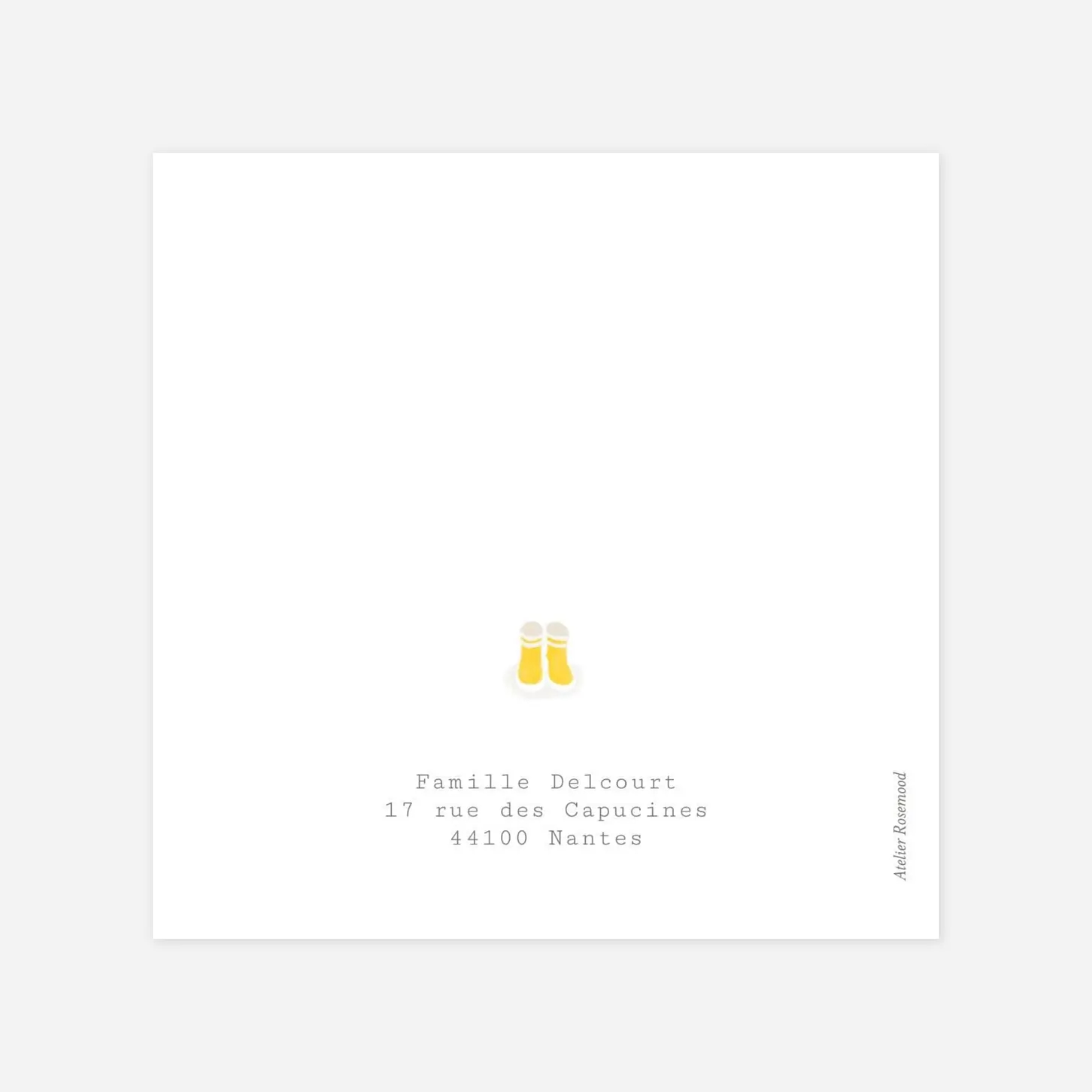 Carte remerciement naissance Merci balade