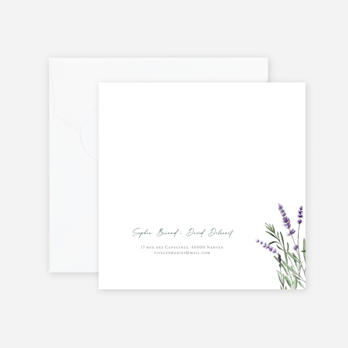 Faire-part mariage Tendre Provence