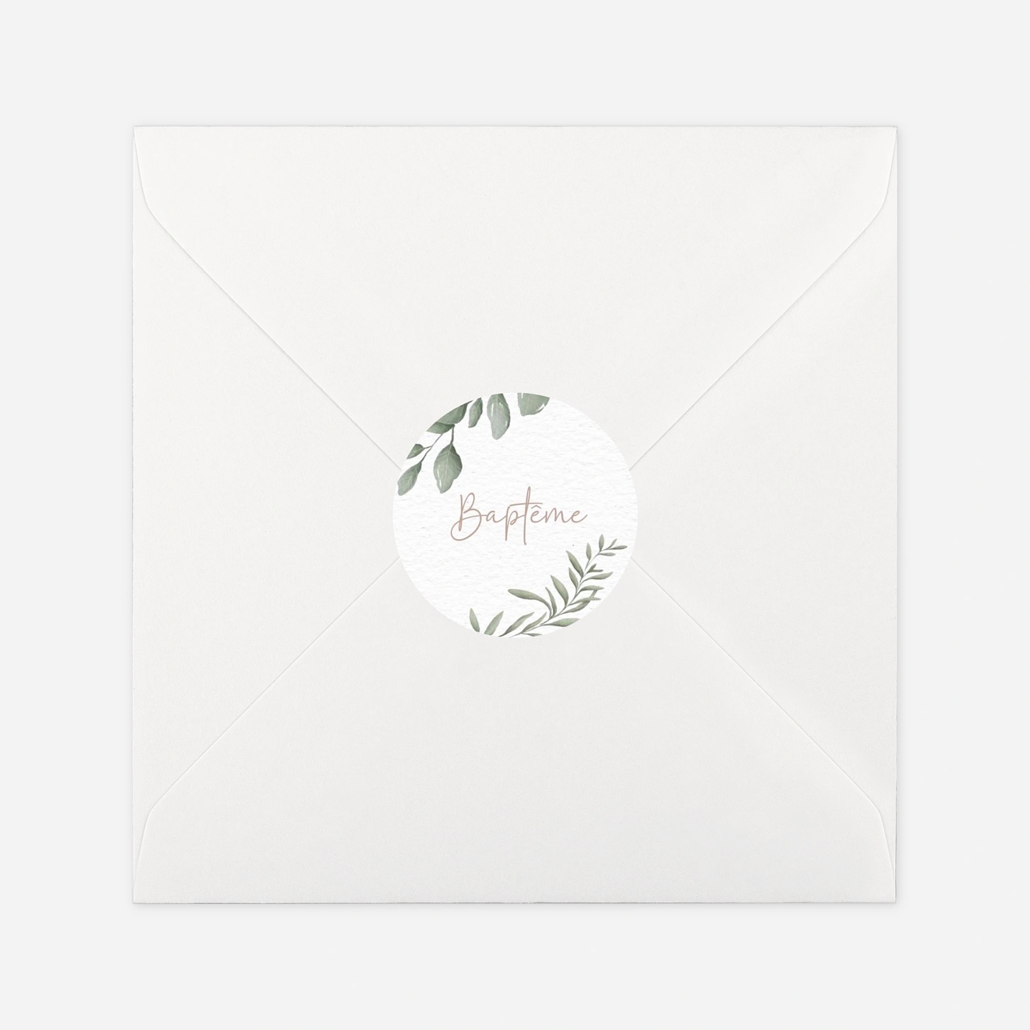 Stickers pour enveloppes baptême Doux printemps