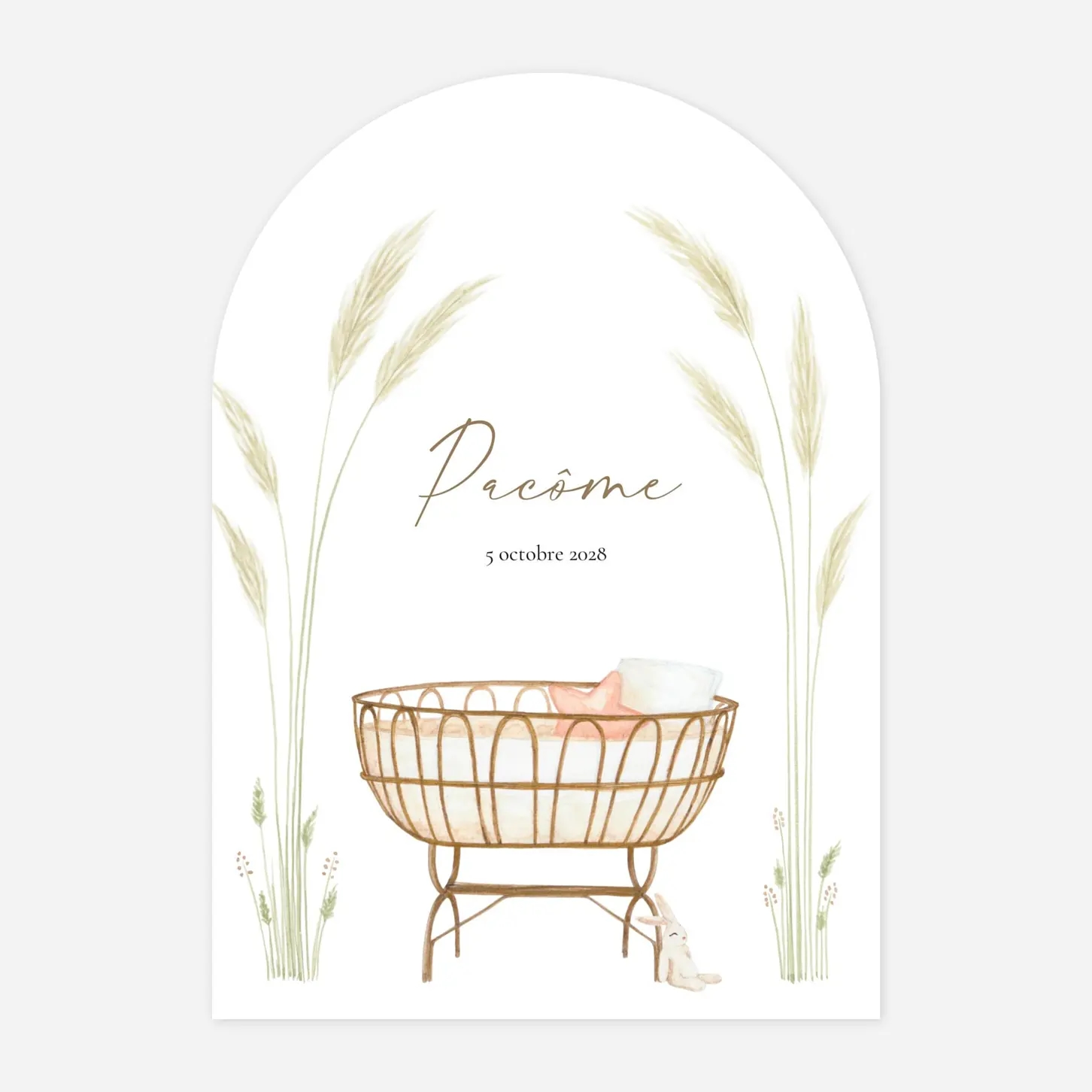 Faire-part naissance Berceau vintage