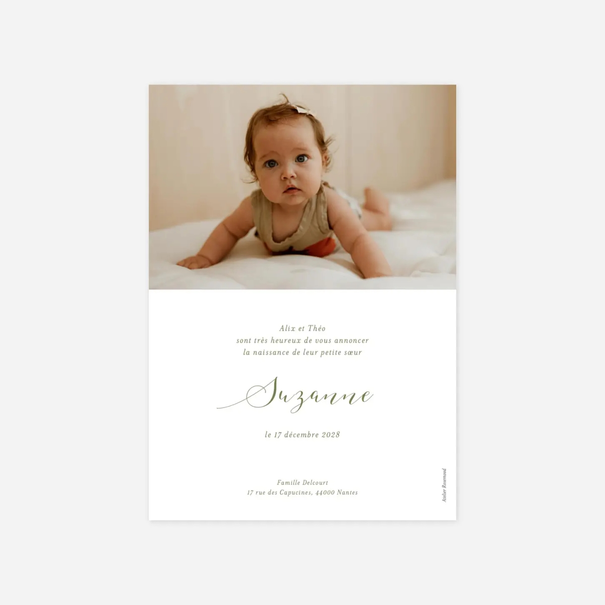 Faire-part naissance Berceau bohême