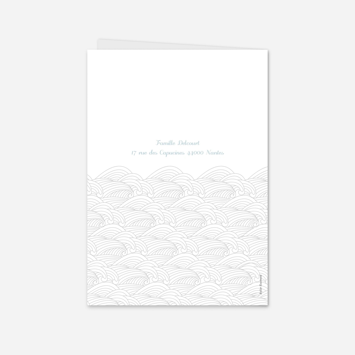 Faire-part naissance Baleines en voyage