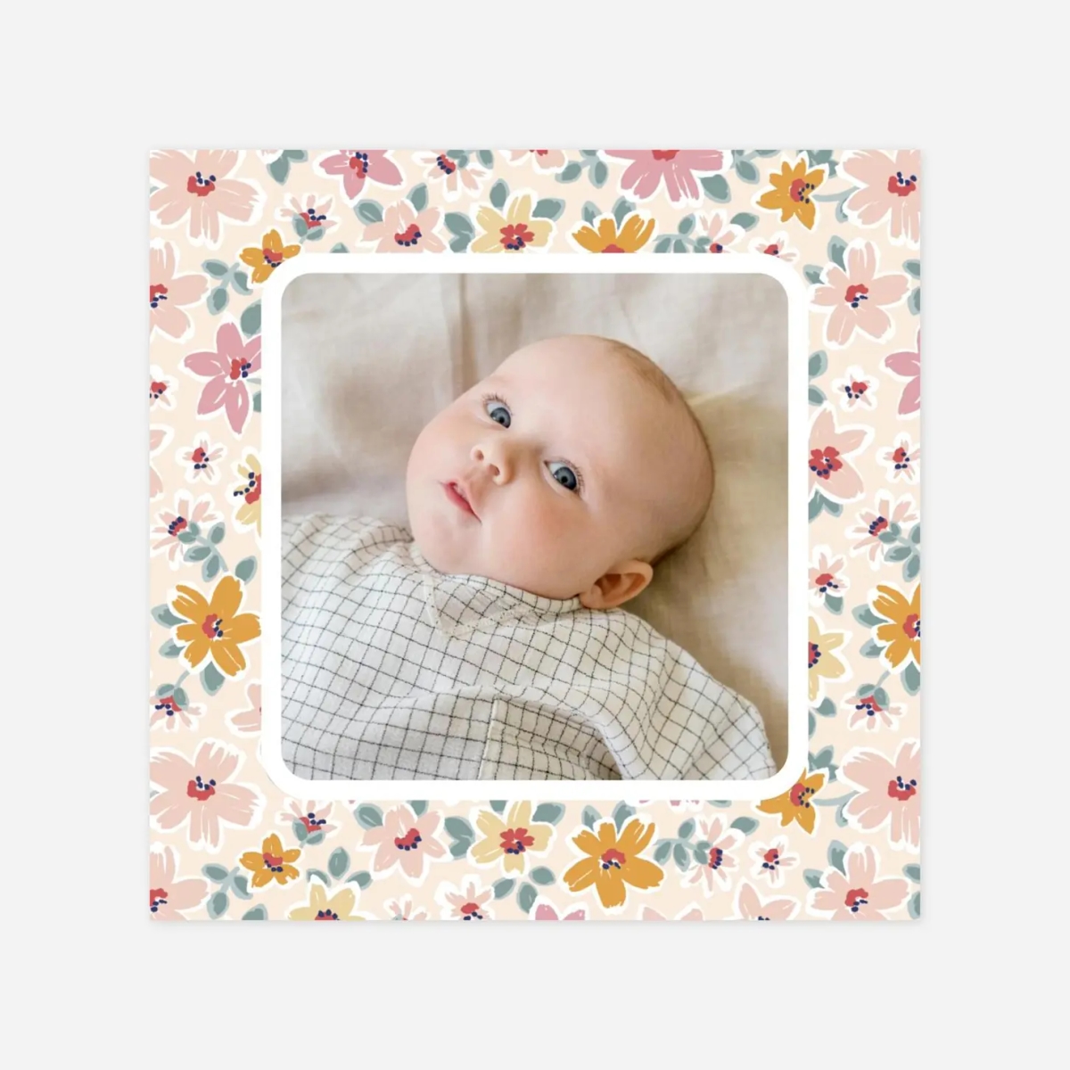 Carte remerciement naissance Bloom