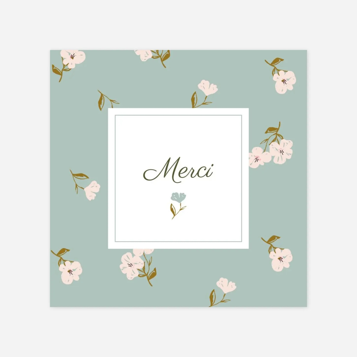 Carte remerciement naissance Blossom