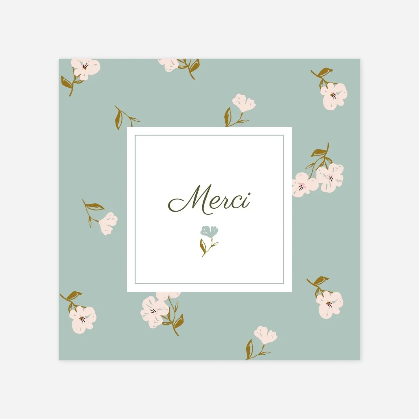 Carte remerciement naissance Blossom