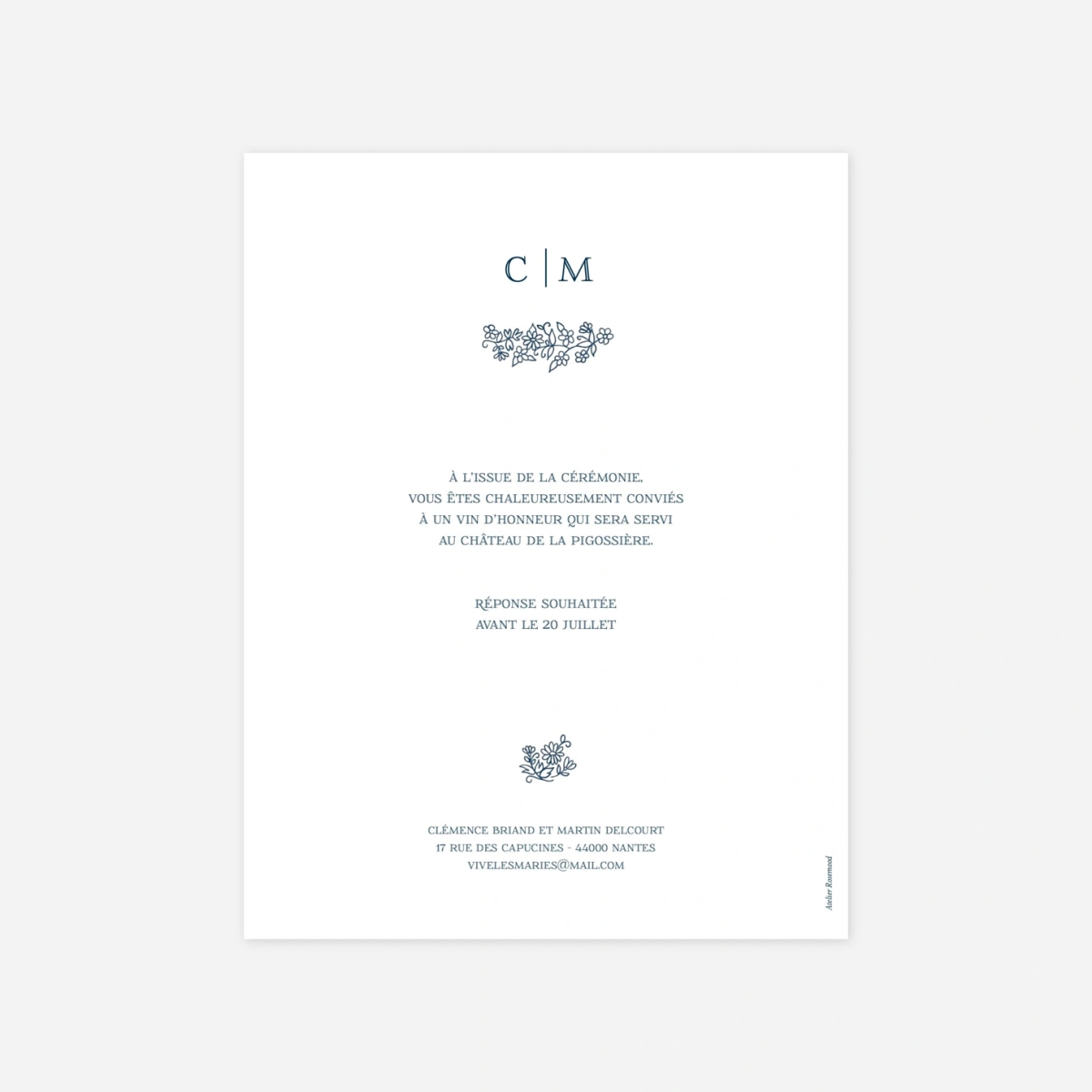 Faire-part mariage Blason