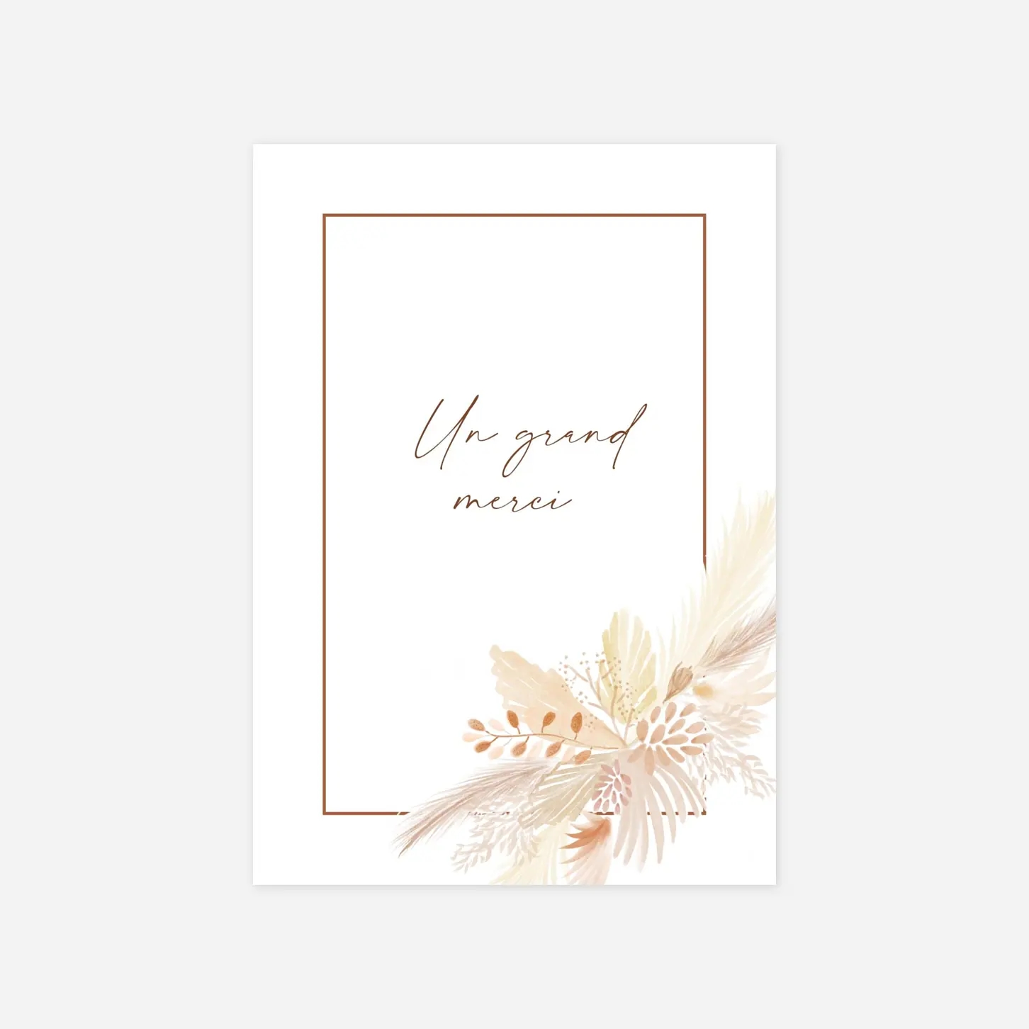 Carte de remerciements Bouquet bohéme