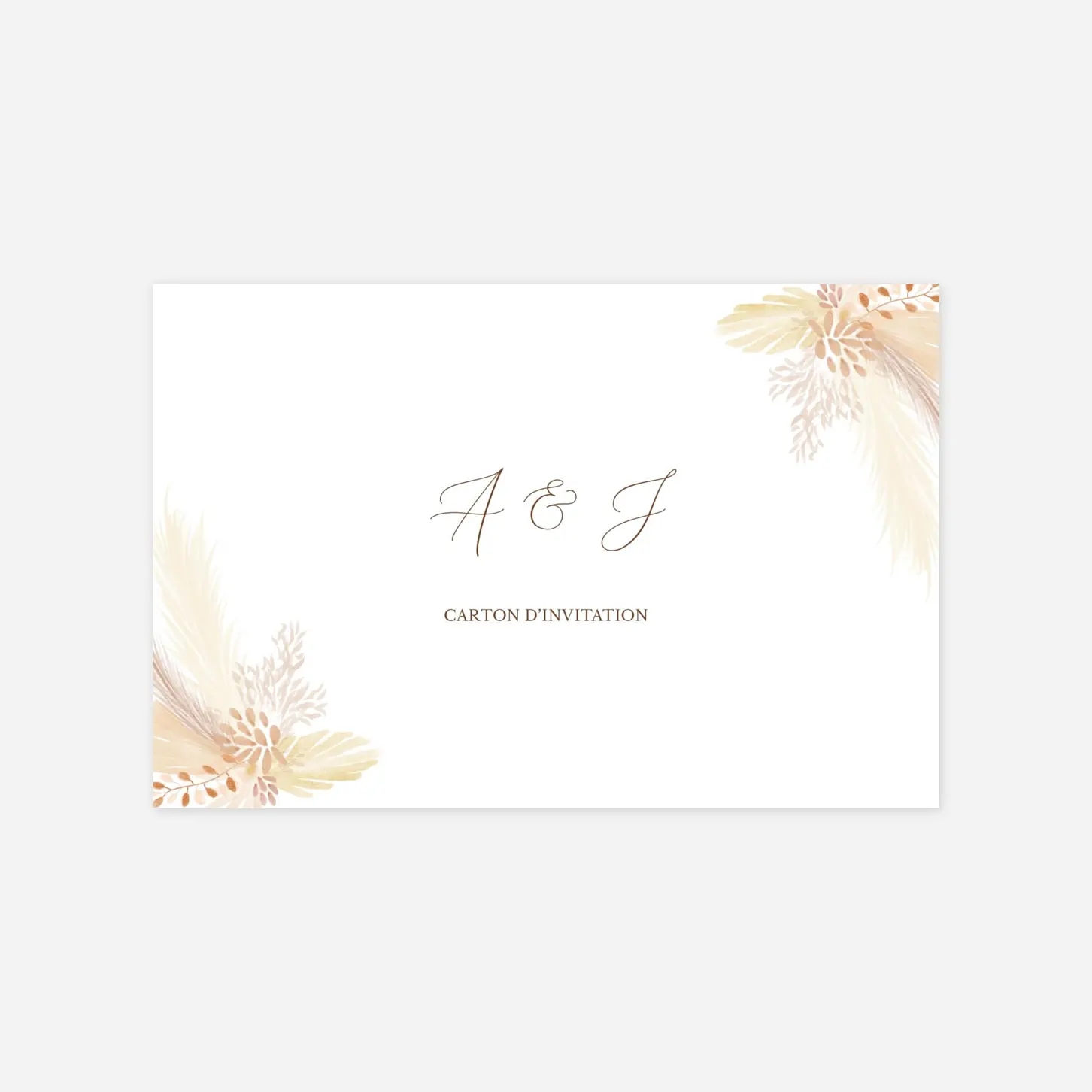 Carton d'invitation Bouquet bohéme