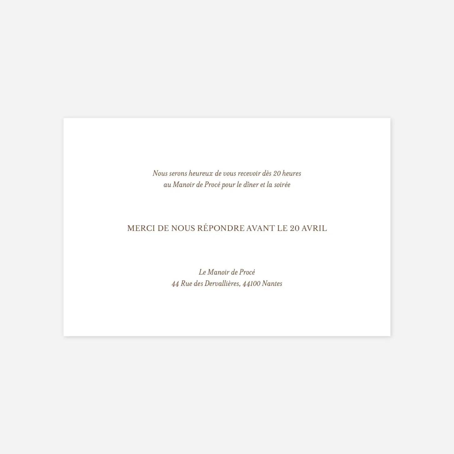 Carton d'invitation Bouquet bohéme