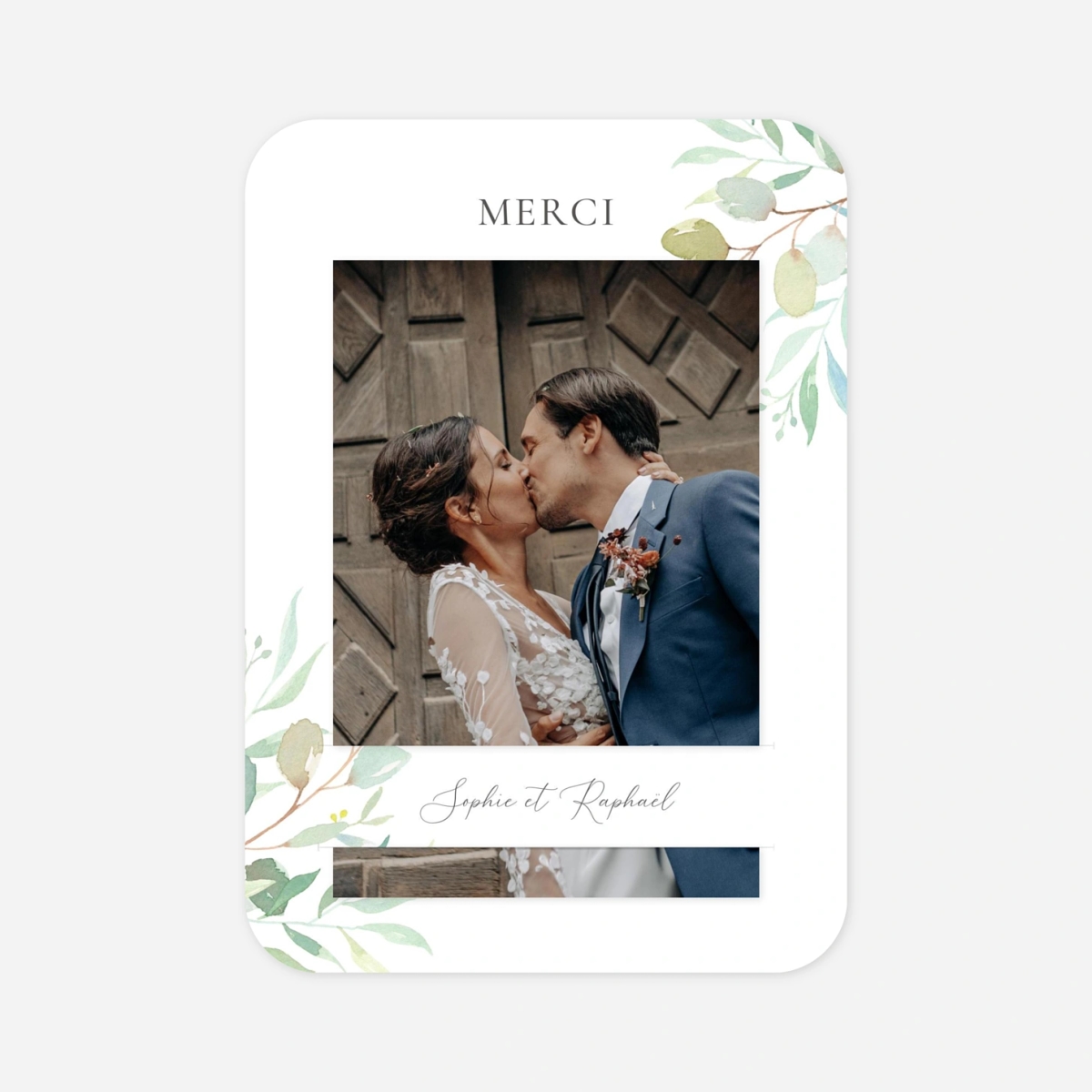 Carte de remerciements Bouquet champêtre