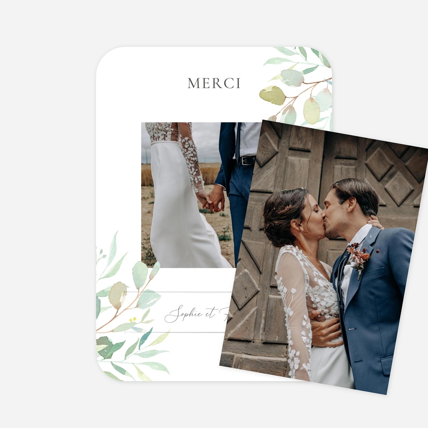 Carte de remerciements Bouquet champêtre