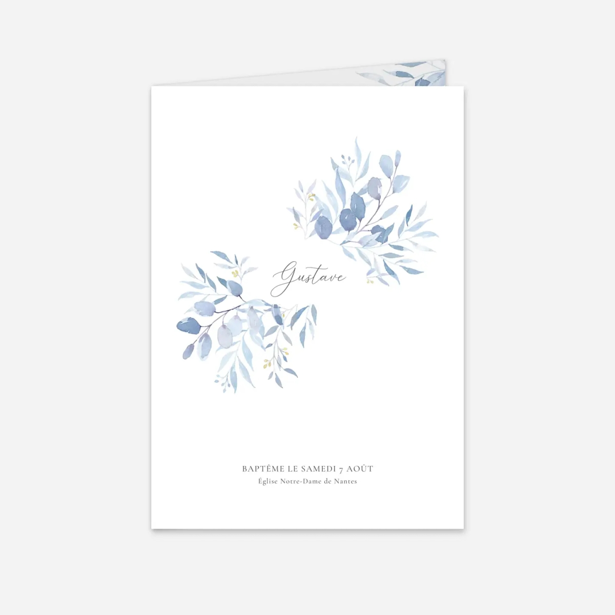 Livret de messe baptême Bouquet champêtre