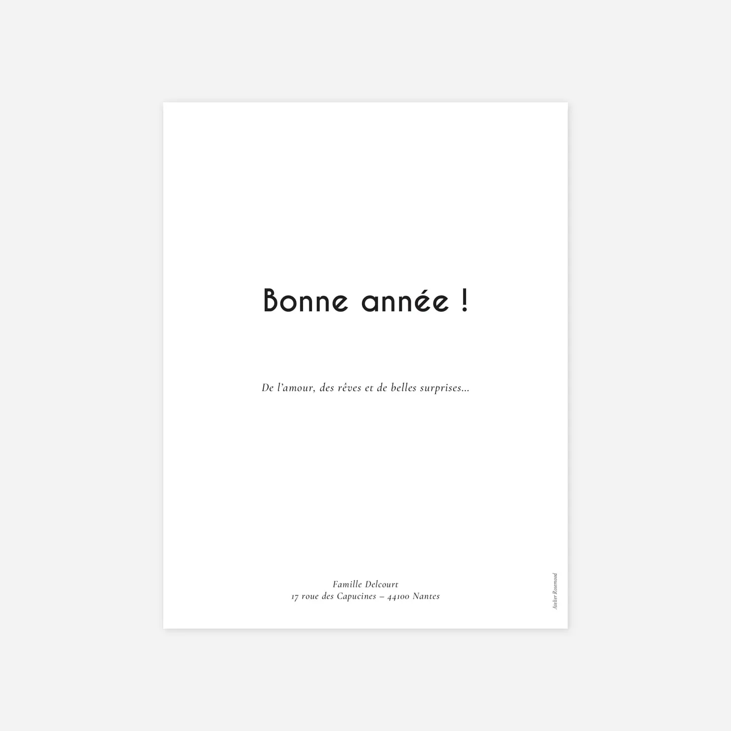 Carte de voeux Bonjour Georges