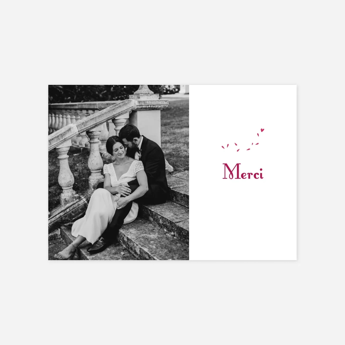 Carte de remerciements Bouquet paysage