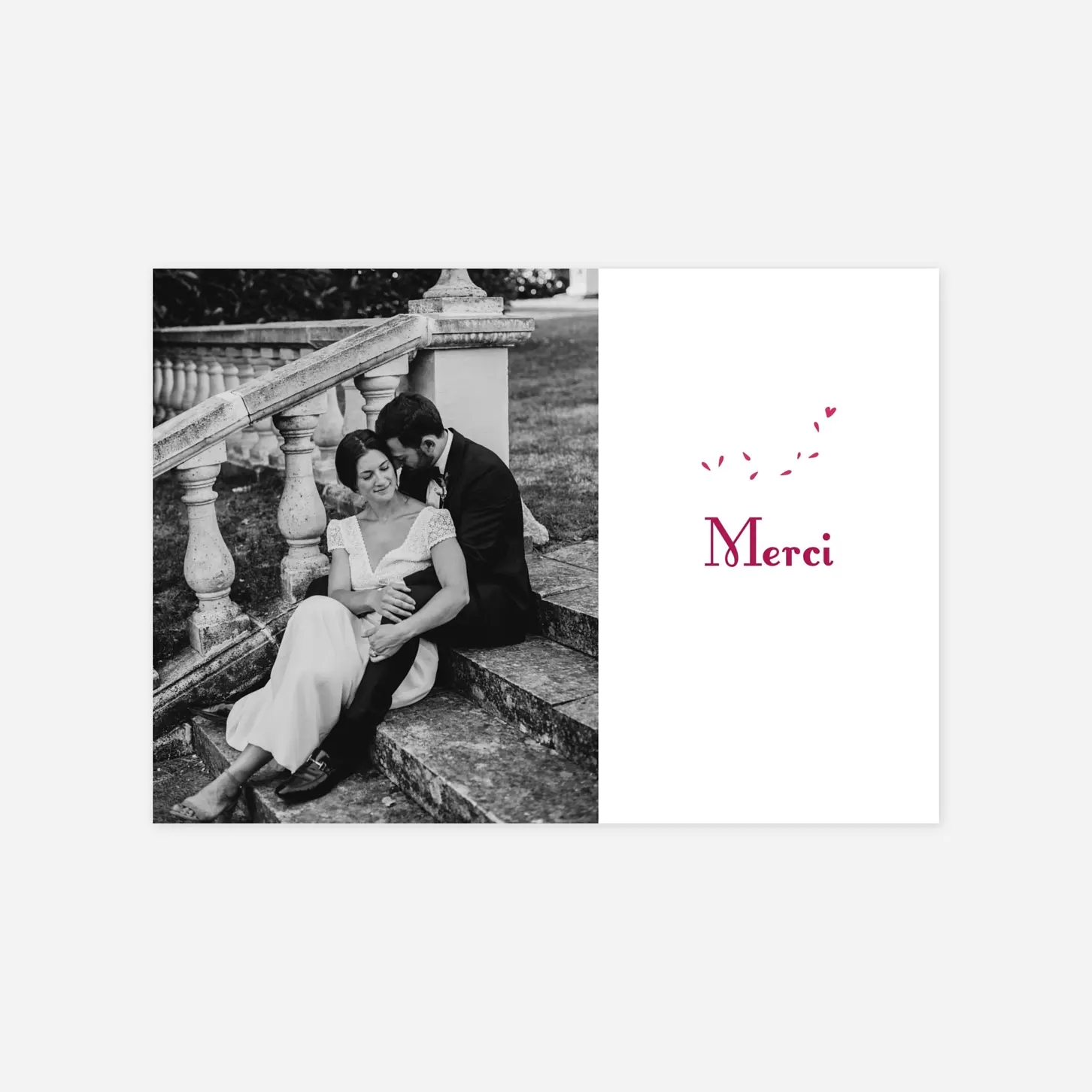 Carte de remerciements Bouquet paysage