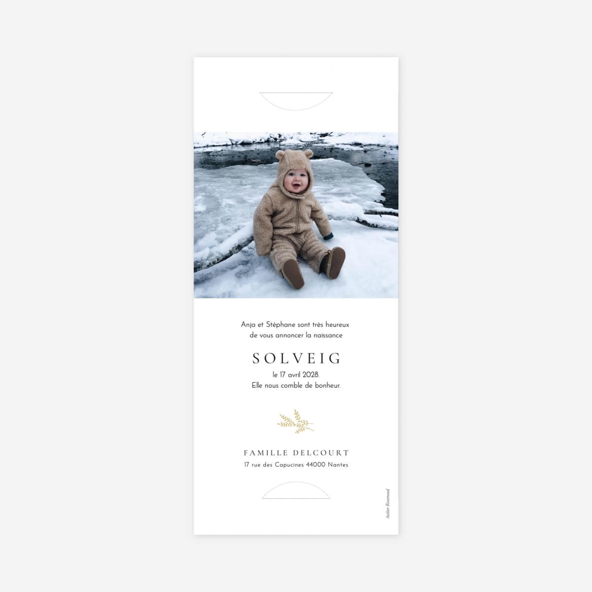 Faire-part naissance Boréal