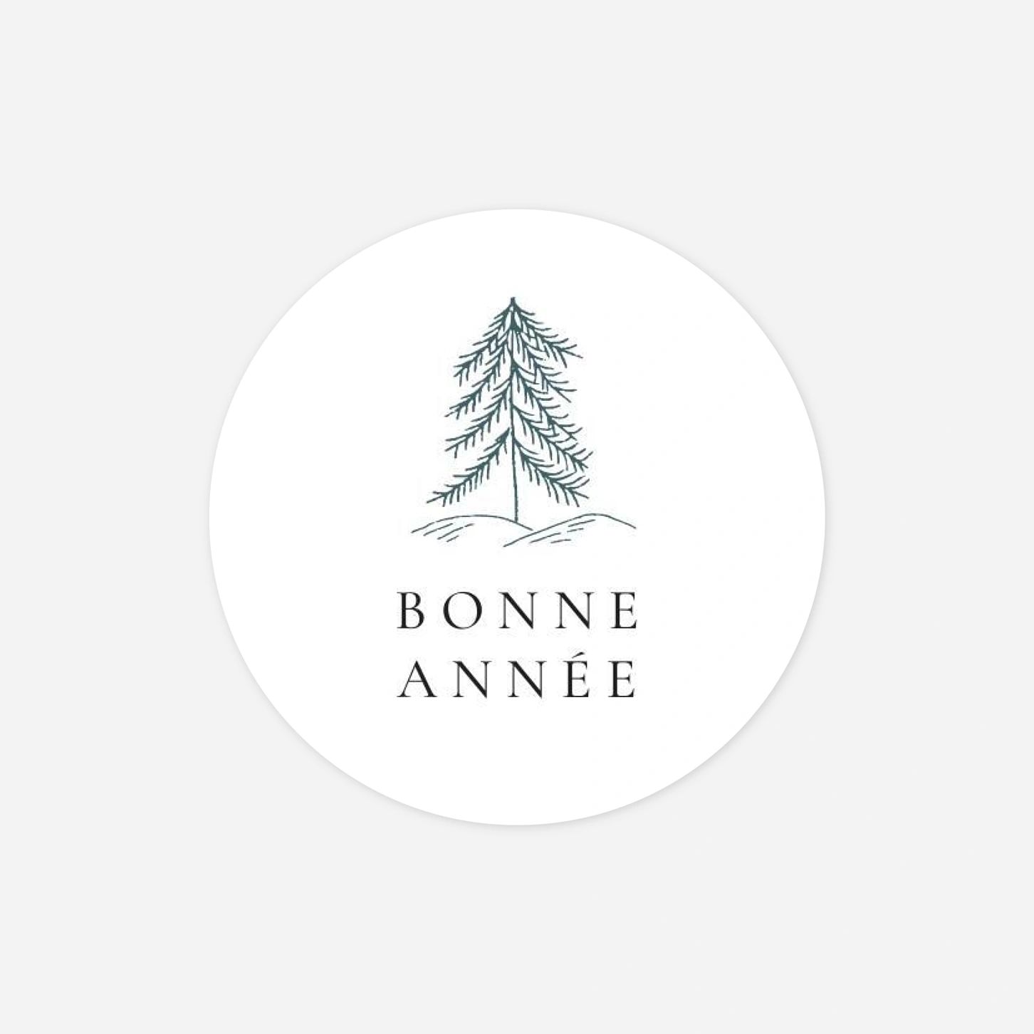 Étiquette cadeau Noël Boréal