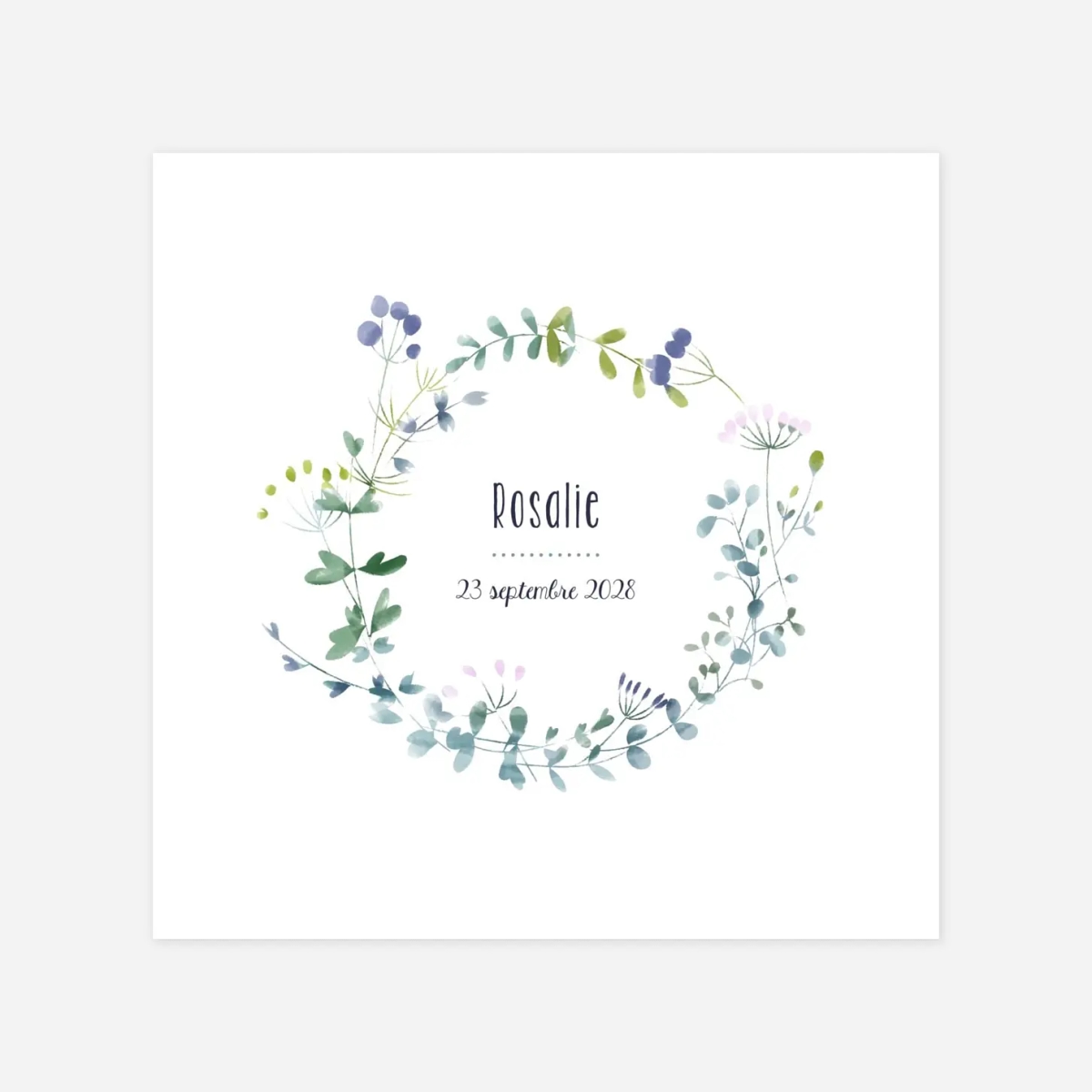 Faire-part naissance Bouquet sauvage