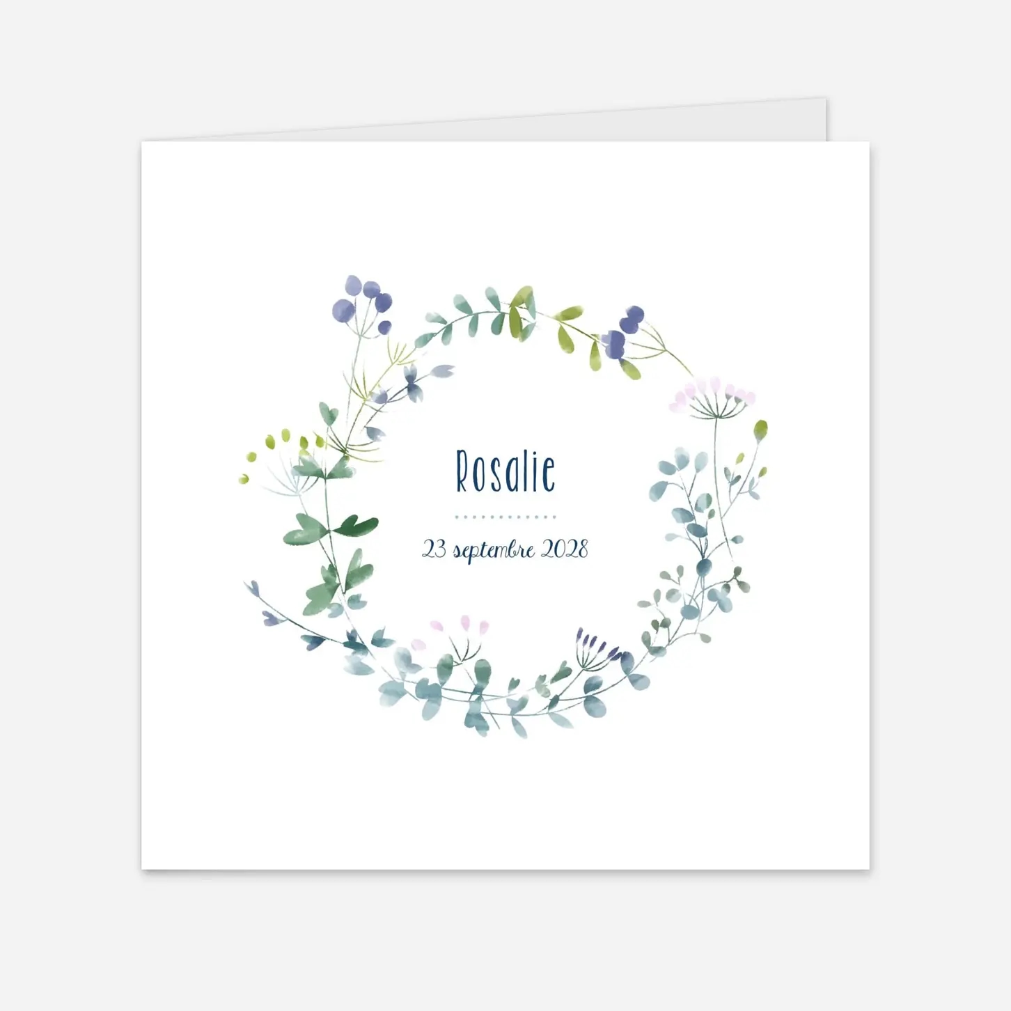 Faire-part naissance Bouquet sauvage