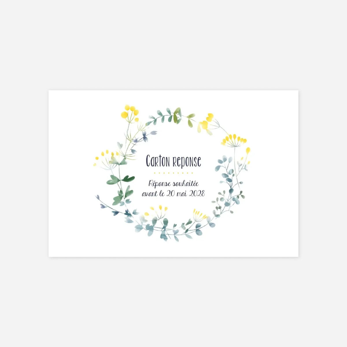 Carton réponse Bouquet sauvage
