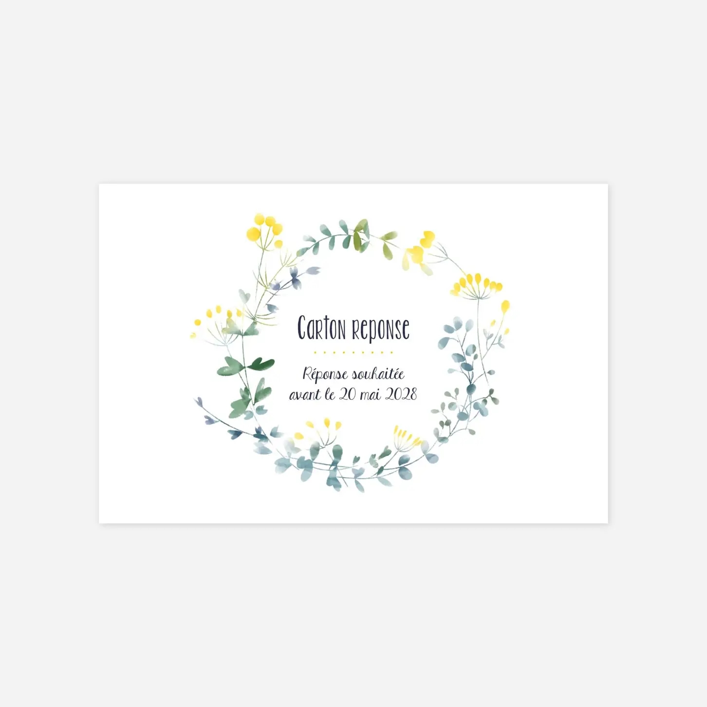 Carton réponse Bouquet sauvage
