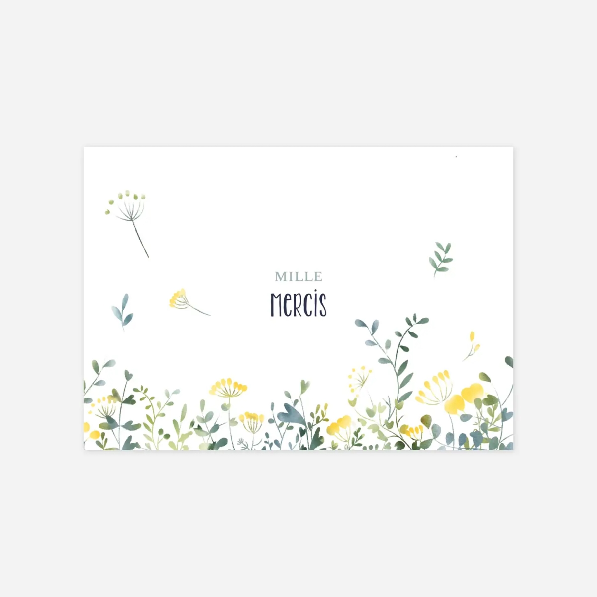 Carte de remerciements Bouquet sauvage