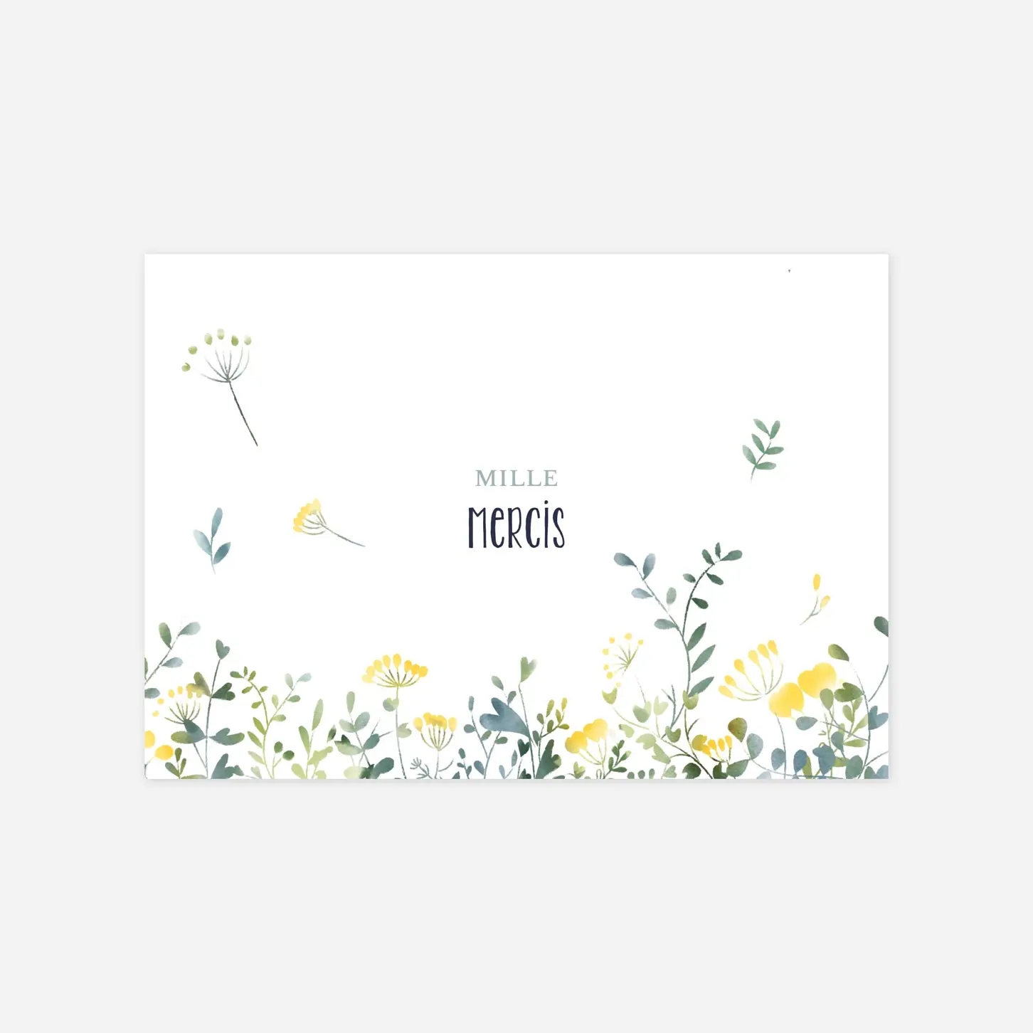 Carte de remerciements Bouquet sauvage