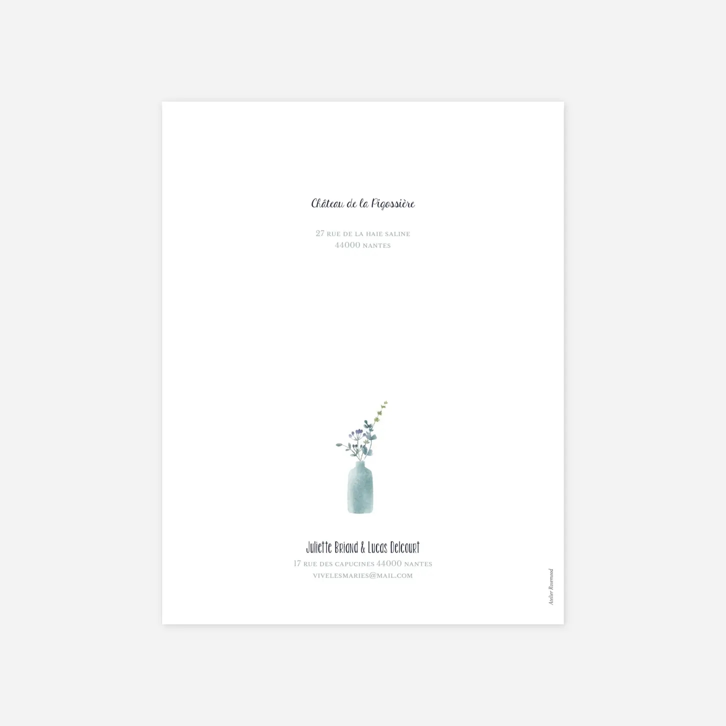 Faire-part mariage Bouquet sauvage