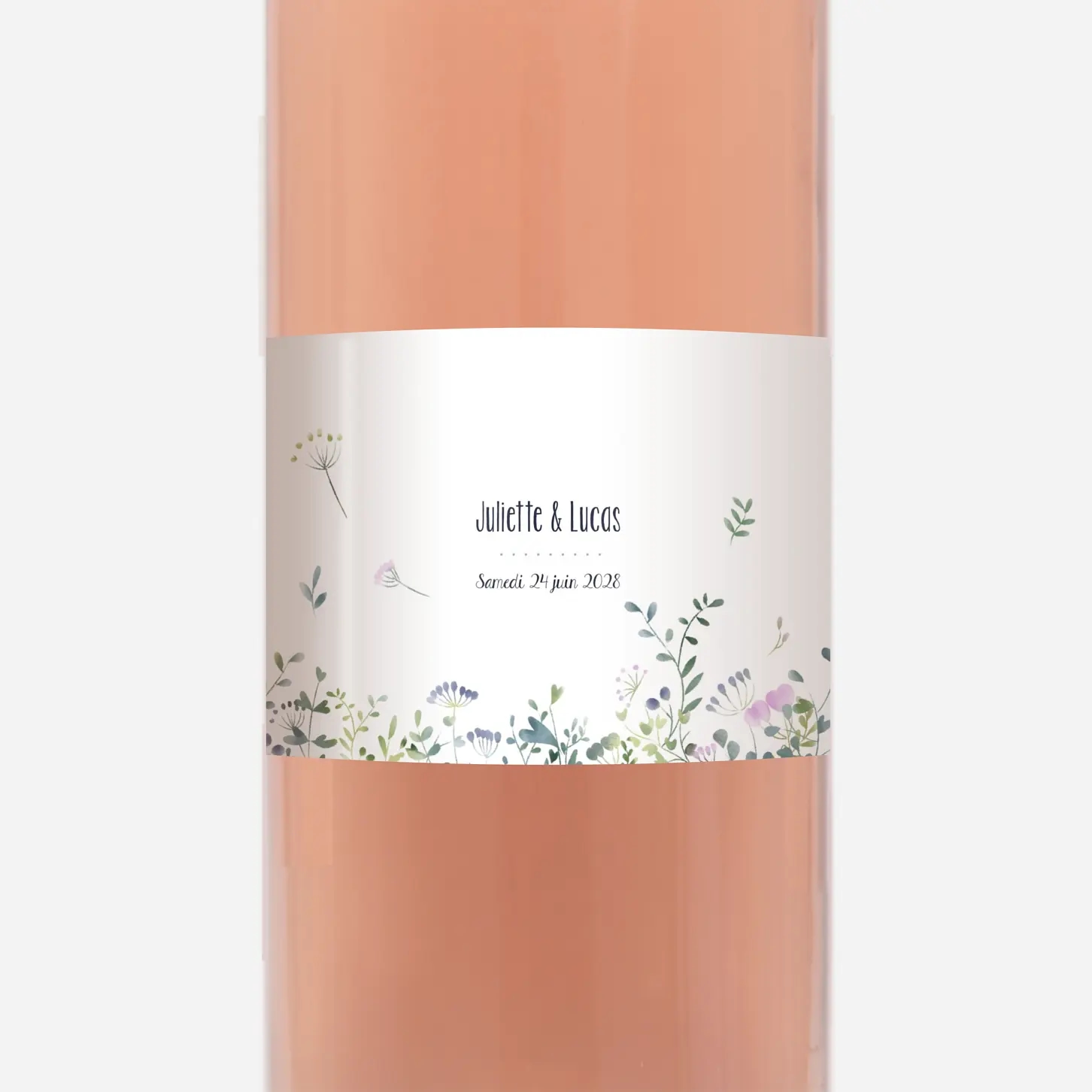 Étiquette bouteille Bouquet sauvage