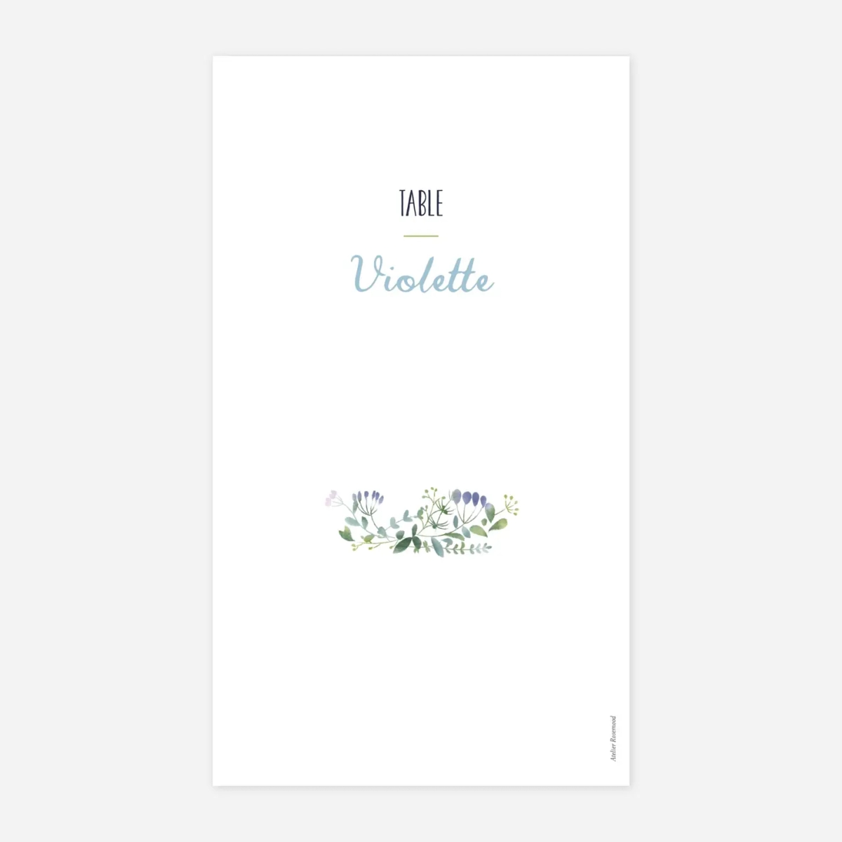 Marque-table mariage Bouquet sauvage