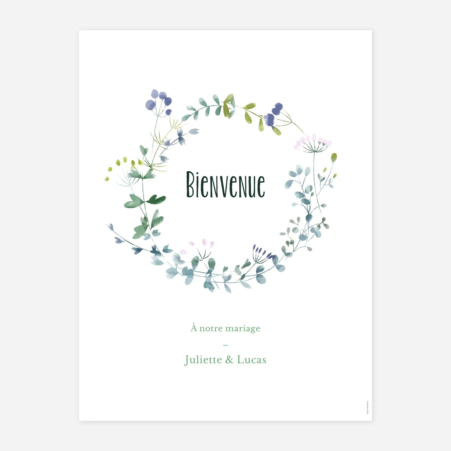 Panneau mariage Bouquet sauvage