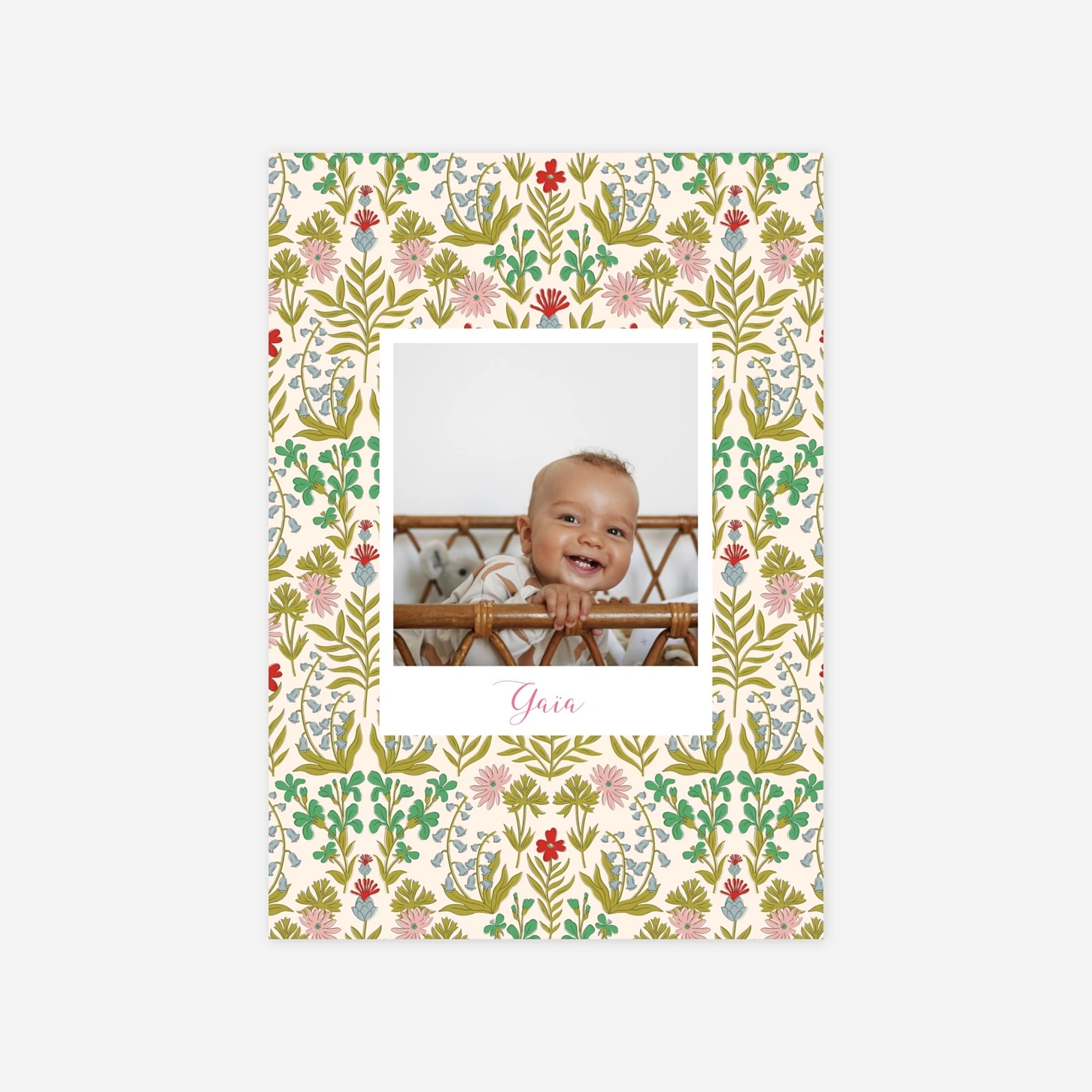 Faire-part naissance Botanique