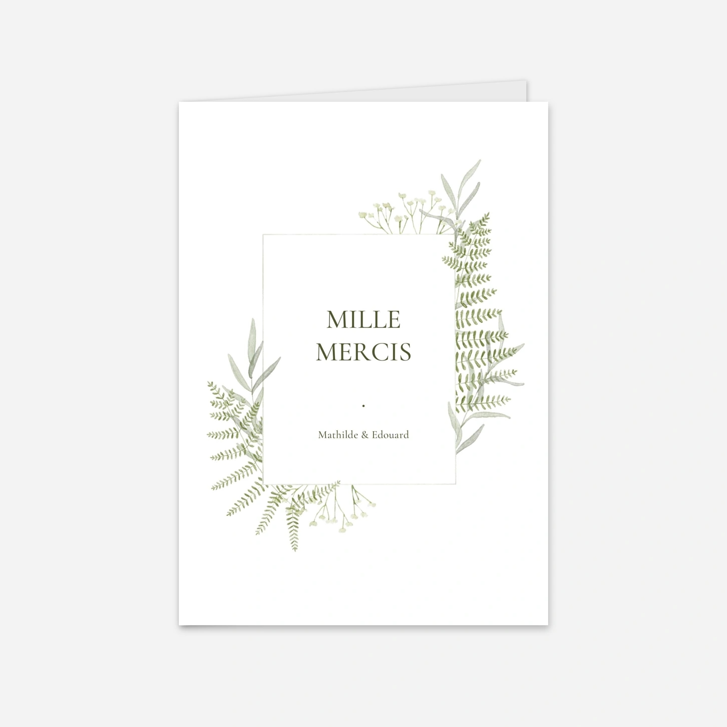 Carte de remerciements Botanique