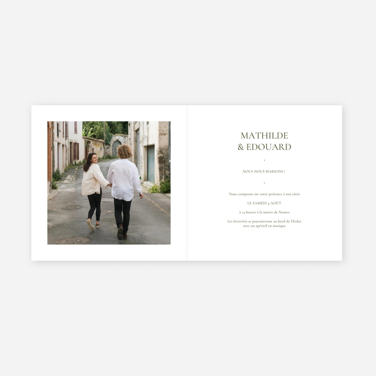 Faire-part mariage Botanique