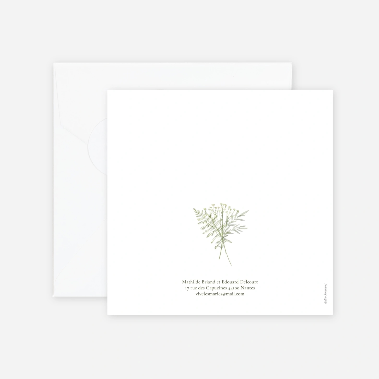 Faire-part mariage Botanique