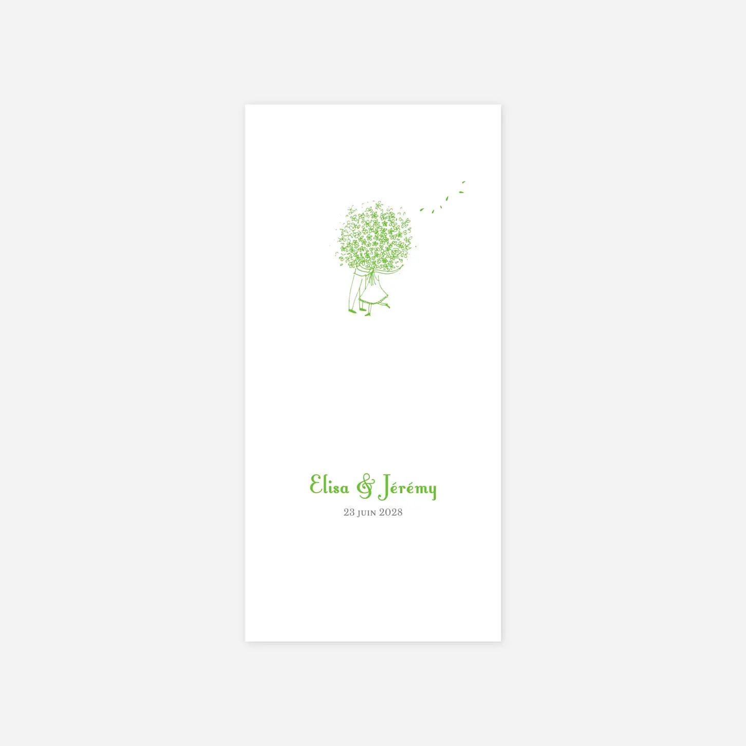 Menu mariage Bouquet