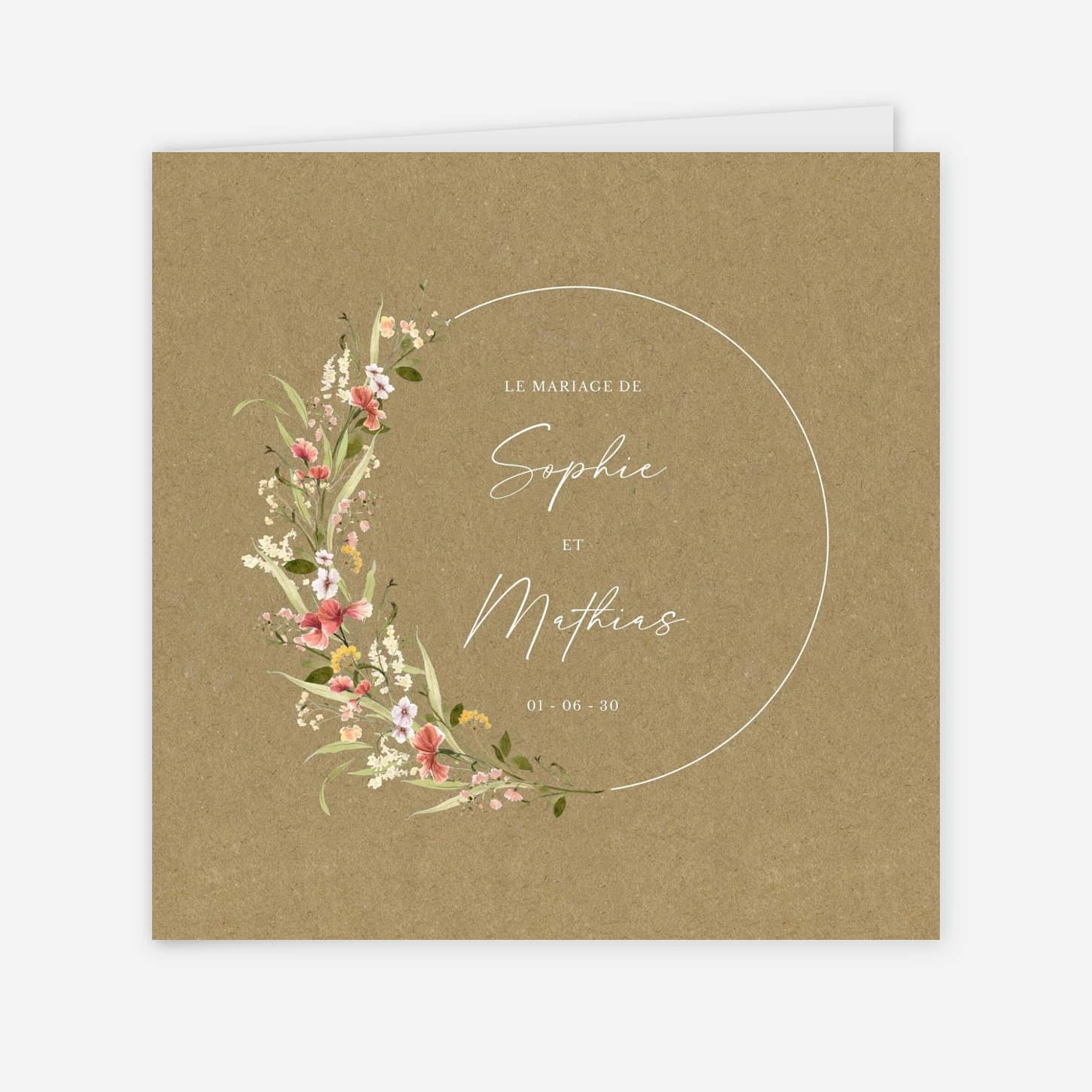 Faire-part mariage Bouquet printanier