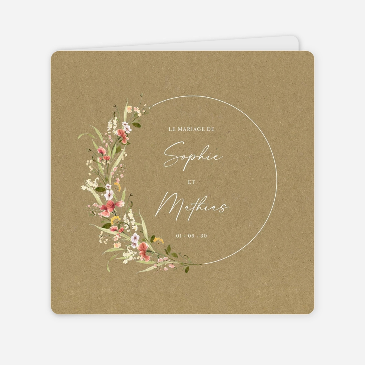Faire-part mariage Bouquet printanier