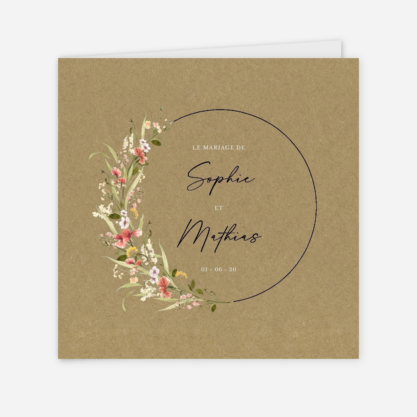Faire-part mariage Bouquet printanier