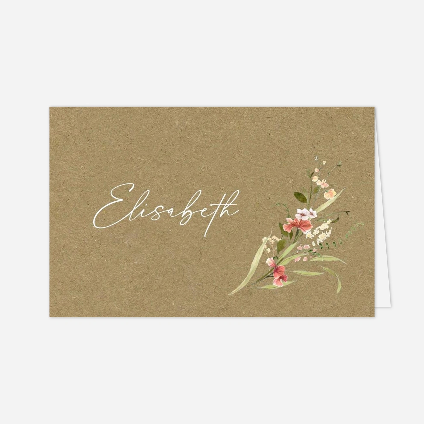 Marque-place mariage Bouquet printanier