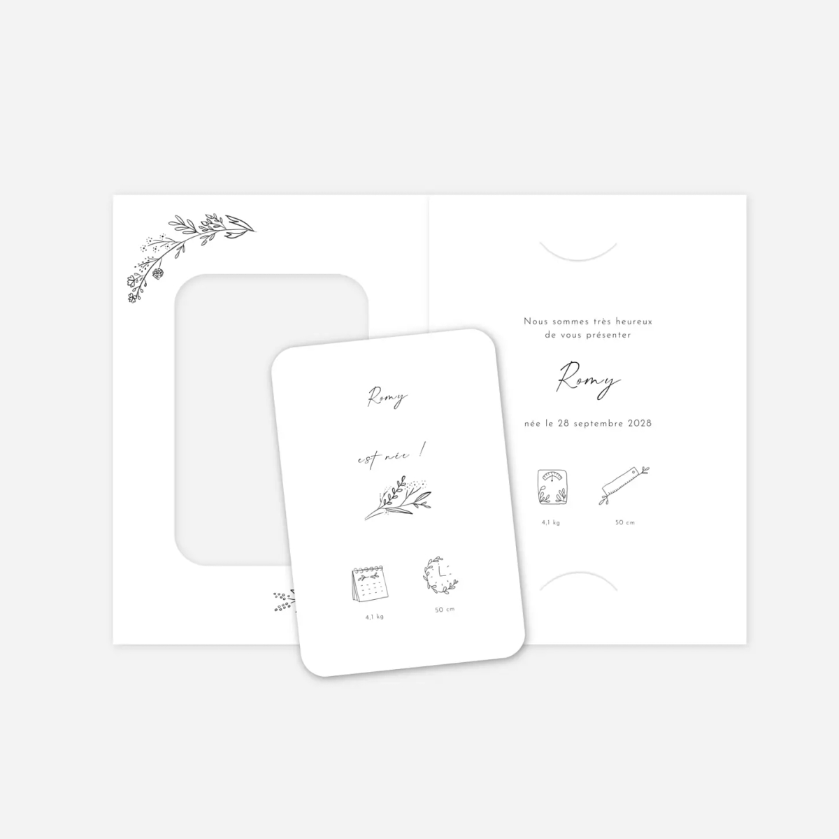 Faire-part naissance Joyeuses brindilles